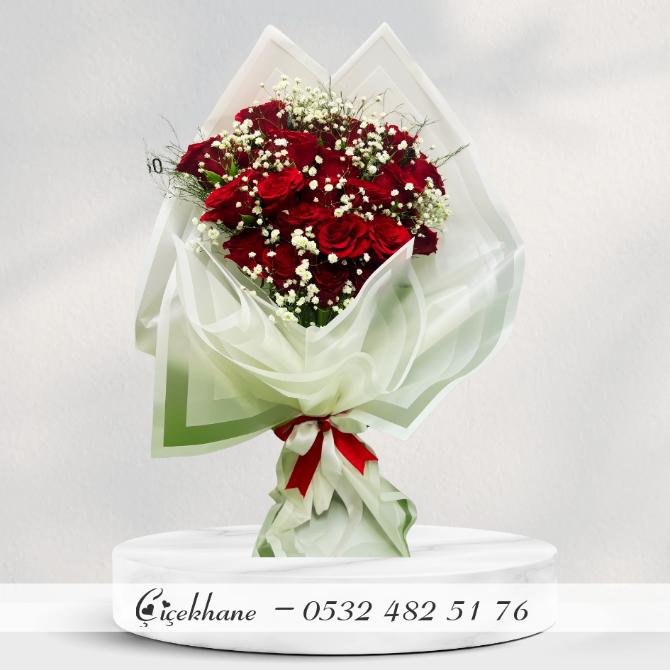 25 ' Li Kırmızı Gül Buketi
