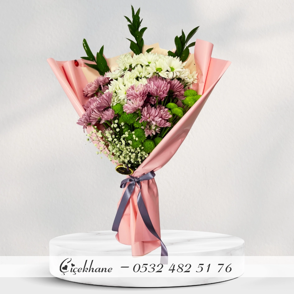 Papatya Ve Krizantem Buketi
