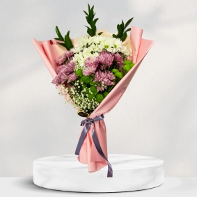 Papatya Ve Krizantem Buketi