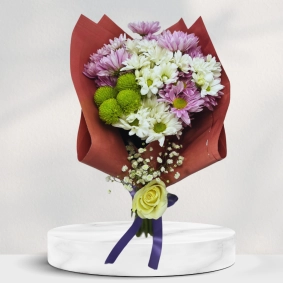 Papatya Ve Krizantem Buketi